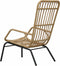 vidaXL - Tuinstoel - poly - rattan - lichtbruin