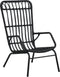 vidaXL - Tuinstoel - poly - rattan - zwart