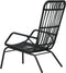 vidaXL - Tuinstoel - poly - rattan - zwart