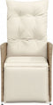 vidaXL - Tuinstoel - verstelbaar - met - kussens - poly - rattan - beige