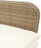 vidaXL - Tuinstoel - verstelbaar - met - kussens - poly - rattan - beige
