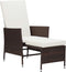 vidaXL - Tuinstoel - verstelbaar - met - kussens - poly - rattan - bruin
