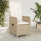 vidaXL - Tuinstoel - verstelbaar - met - kussens - poly - rattan - beige