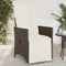 vidaXL - Tuinstoel - verstelbaar - met - kussens - poly - rattan - bruin