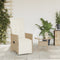 vidaXL - Tuinstoel - verstelbaar - met - kussens - poly - rattan - beige