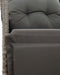 vidaXL - Tuinstoel - verstelbaar - met - kussens - poly - rattan - grijs