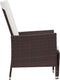 vidaXL - Tuinstoel - verstelbaar - met - kussens - poly - rattan - bruin