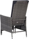 vidaXL - Tuinstoel - verstelbaar - met - kussens - poly - rattan - grijs