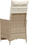 vidaXL - Tuinstoel - verstelbaar - met - kussens - poly - rattan - beige