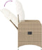 vidaXL - Tuinstoel - verstelbaar - met - kussens - poly - rattan - beige