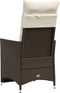 vidaXL - Tuinstoel - verstelbaar - met - kussens - poly - rattan - bruin