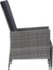 vidaXL - Tuinstoel - verstelbaar - met - kussens - poly - rattan - grijs