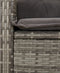 vidaXL - Tuinstoel - verstelbaar - met - kussens - poly - rattan - grijs