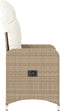 vidaXL - Tuinstoel - verstelbaar - met - kussens - poly - rattan - beige