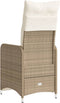 vidaXL - Tuinstoel - verstelbaar - met - kussens - poly - rattan - beige