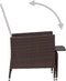 vidaXL - Tuinstoel - verstelbaar - met - kussens - poly - rattan - bruin