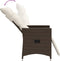 vidaXL - Tuinstoel - verstelbaar - met - kussens - poly - rattan - bruin