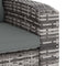 vidaXL - Tuinstoel - verstelbaar - met - kussens - poly - rattan - grijs