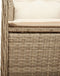 vidaXL - Tuinstoel - verstelbaar - met - kussens - poly - rattan - beige