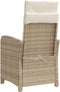 vidaXL - Tuinstoel - verstelbaar - met - voetensteun - poly - rattan - beige