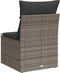 vidaXL - Tuinstoel - zonder - armleuning - met - kussens - poly - rattan - grijs