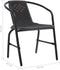 vidaXL - Tuinstoelen - 2 - st - 110 - kg - kunststof - rattan - en - staal