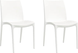 vidaXL - Tuinstoelen - 2 - st - 50x46x80 - cm - polypropeen - wit