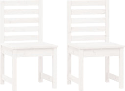 vidaXL - Tuinstoelen - 2 - st - 50x48x91,5 - cm - massief - grenenhout - wit