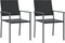 vidaXL - Tuinstoelen - 2 - st - 54x62,5x89 - cm - poly - rattan - zwart