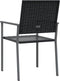 vidaXL - Tuinstoelen - 2 - st - 54x62,5x89 - cm - poly - rattan - zwart