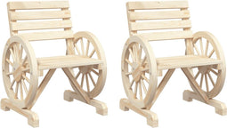 vidaXL - Tuinstoelen - 2 - st - 58x58x78,5 - cm - massief - vurenhout