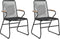 vidaXL - Tuinstoelen - 2 - st - 58x59x85,5 - cm - PVC-rattan - zwart