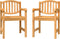 vidaXL - Tuinstoelen - 2 - st - 58x59x88 - cm - massief - teakhout