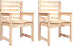 vidaXL - Tuinstoelen - 2 - st - 60x48x91 - cm - massief - grenenhout