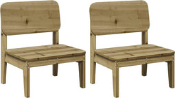vidaXL - Tuinstoelen - 2 - st - 60x52,5x72 - cm - geïmpregneerd - hout
