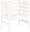 vidaXL - Tuinstoelen - 2 - st - 61,5x53x71 - cm - massief - grenenhout - wit