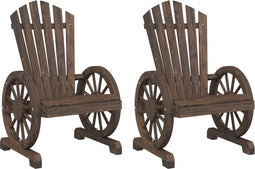 vidaXL - Tuinstoelen - 2 - st - Adirondack - massief - vurenhout
