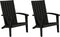 vidaXL - Tuinstoelen - 2 - st - Adirondack - polypropeen - zwart