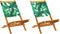 vidaXL - Tuinstoelen - 2 - st - bladpatroon - massief - acaciahout - en - stof