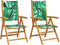 vidaXL - Tuinstoelen - 2 - st - bladpatroon - massief - acaciahout - en - stof
