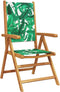 vidaXL - Tuinstoelen - 2 - st - bladpatroon - massief - acaciahout - en - stof
