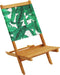 vidaXL - Tuinstoelen - 2 - st - bladpatroon - massief - acaciahout - en - stof