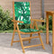 vidaXL - Tuinstoelen - 2 - st - bladpatroon - massief - acaciahout - en - stof