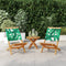 vidaXL - Tuinstoelen - 2 - st - bladpatroon - massief - acaciahout - en - stof