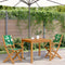 vidaXL - Tuinstoelen - 2 - st - bladpatroon - massief - acaciahout - en - stof