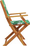 vidaXL - Tuinstoelen - 2 - st - bladpatroon - massief - acaciahout - en - stof