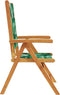 vidaXL - Tuinstoelen - 2 - st - bladpatroon - massief - acaciahout - en - stof