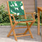 vidaXL - Tuinstoelen - 2 - st - bladpatroon - massief - acaciahout - en - stof