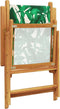 vidaXL - Tuinstoelen - 2 - st - bladpatroon - massief - acaciahout - en - stof