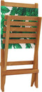 vidaXL - Tuinstoelen - 2 - st - bladpatroon - massief - acaciahout - en - stof